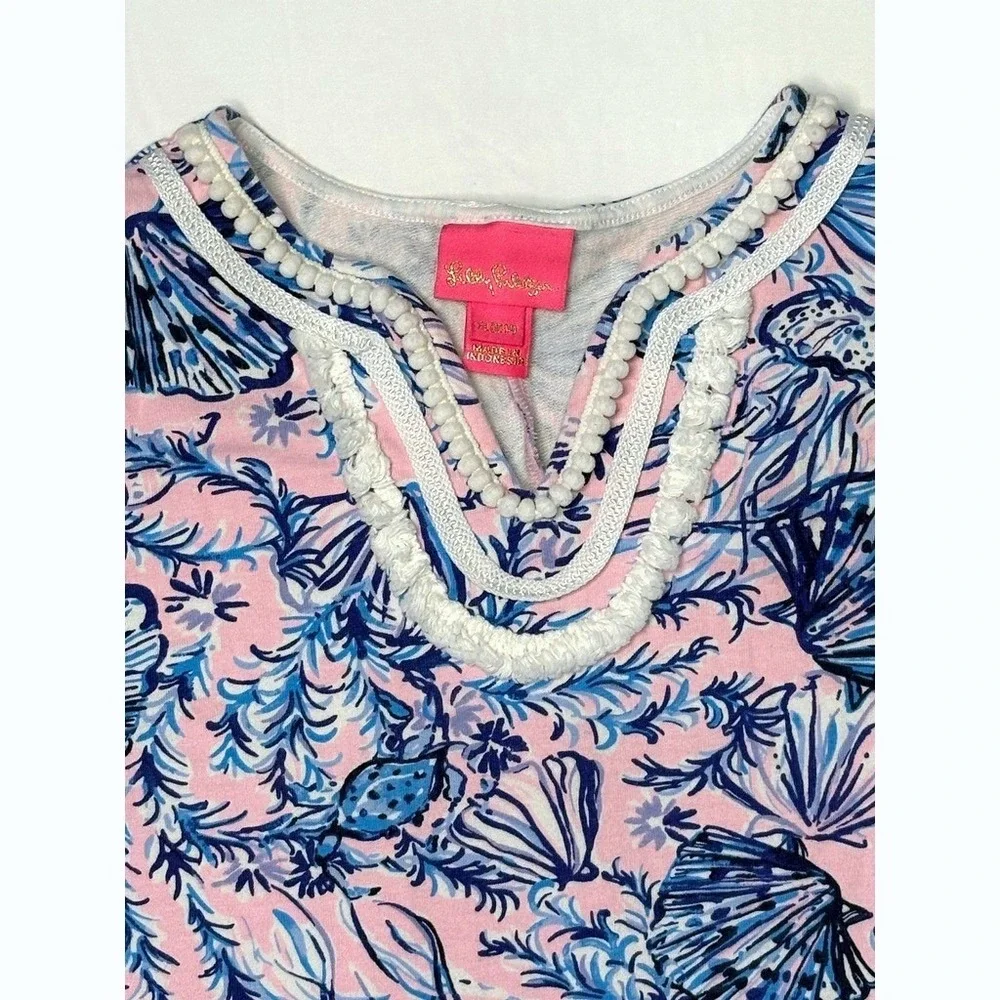 Lilly Pulitzer Girls Mini Harper Shift Dress 14 Magnolia Lilac Sleeveless